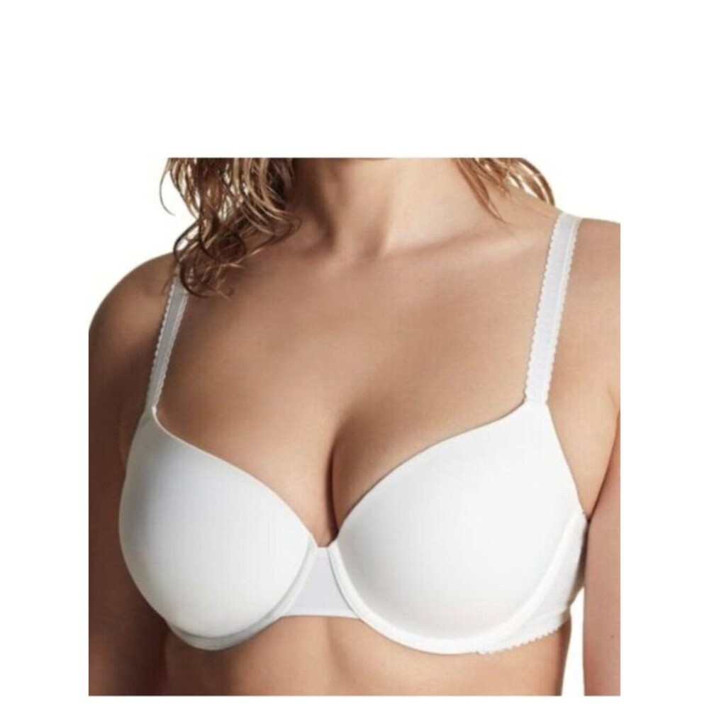 Moi White Comfort Stretch Underwire T-Shirt Bra Size 40D Nylon Elastane
